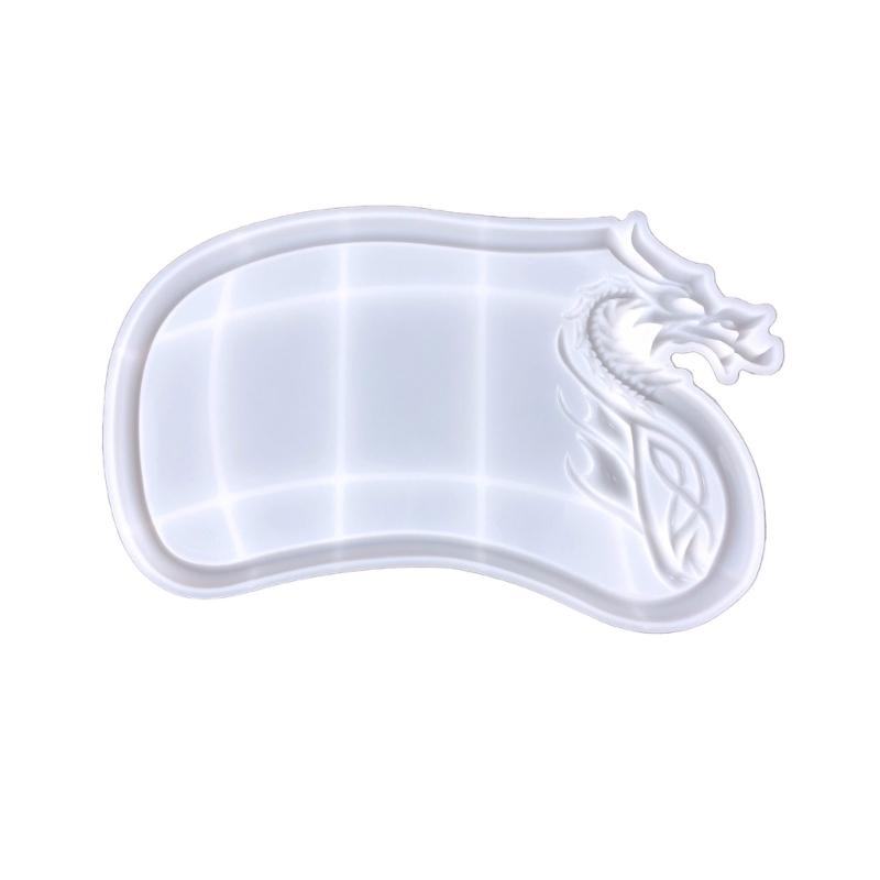 Tray Molds Cup Pad Molds Epoxy Resin Molds Dragon Head Shaped Silicone Material for DIY Hand-Making Resin Artworks