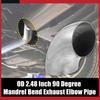 Universal  OD 2.5" 90 Degree Car Mandrel Bend Elbow Bend Exhaust Tube Pack of 2