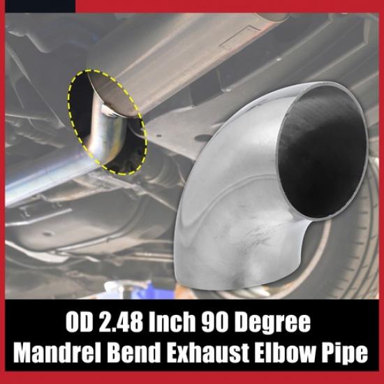 Universal OD 2.5" 90 Degree Car Mandrel Bend Elbow Bend Exhaust Tube Pack of 2