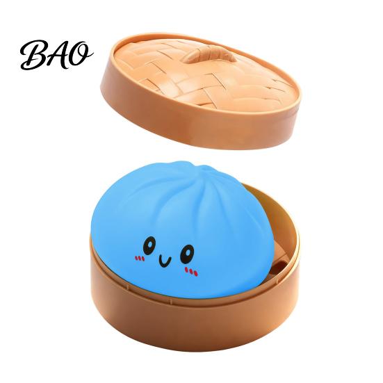 Glitzer-Quetschspielzeug Dampfbrötchen-Spielzeug, Niedliche Knödel-Stressabbau-Ball, Angstlösende Langsam aufsteigende Dekompression für den Schreibtisch, Kawaii Fidget-Geschenk zum Quetschen