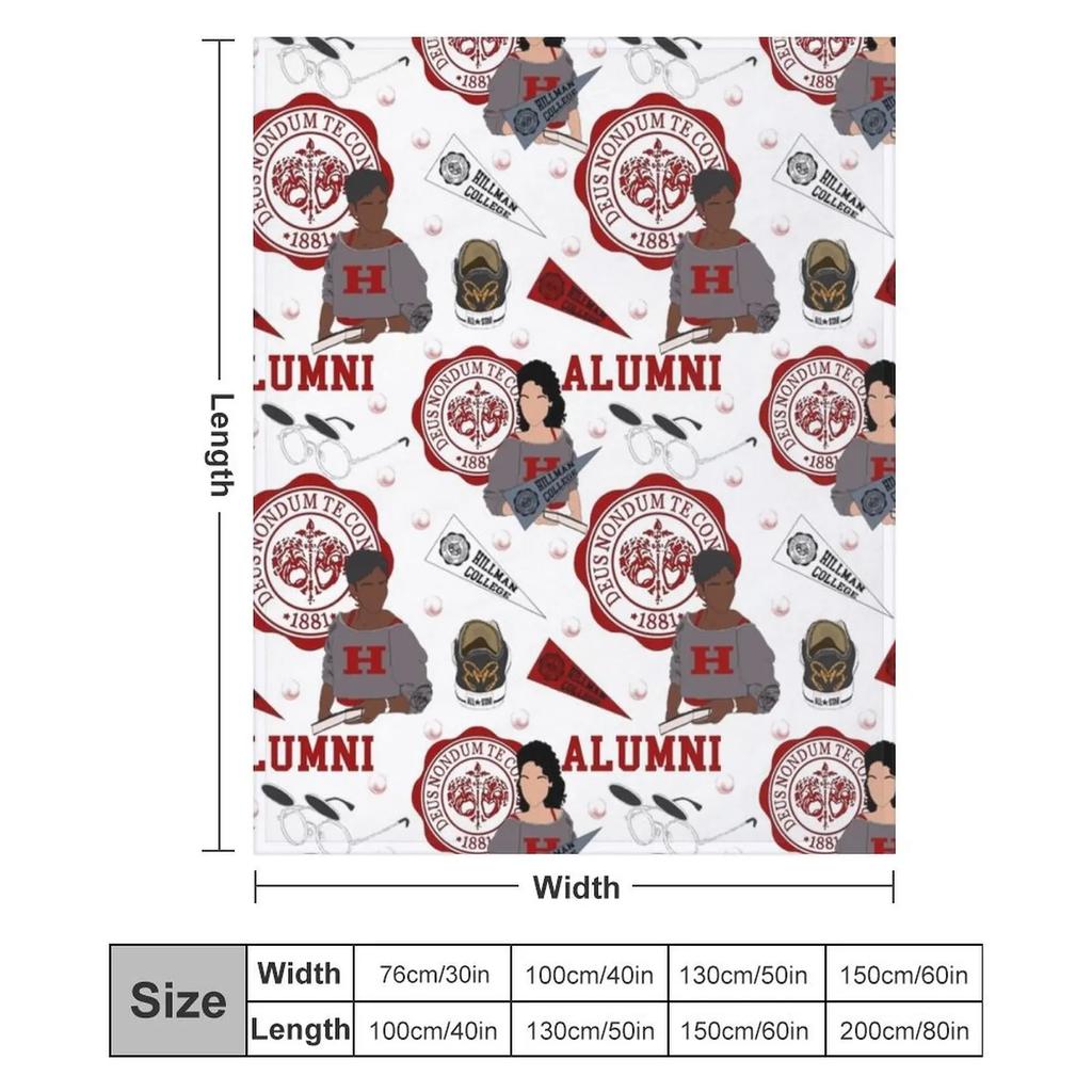Hillman College Alumni Throw Blanket Cozy Sofa Blanket For Tv Watching Napping