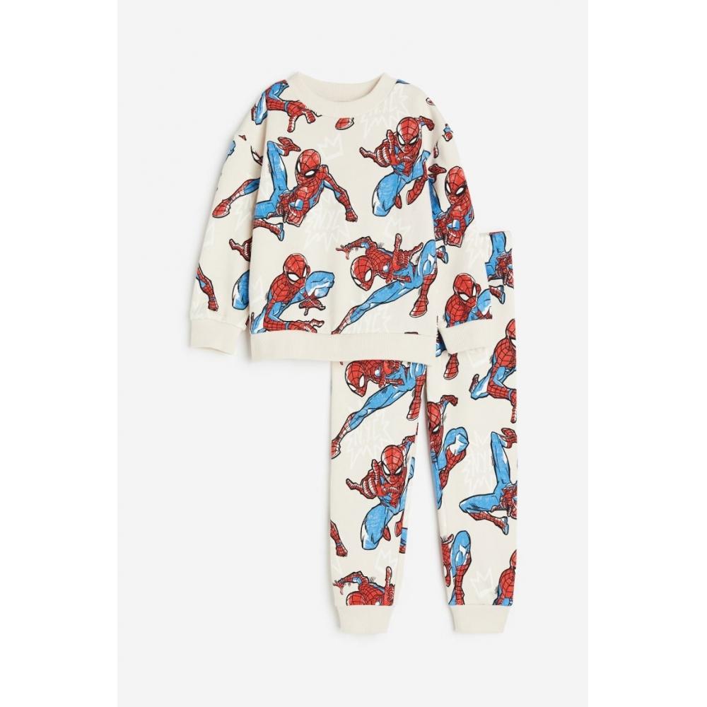 

Толстовка с принтом HM, комплект из 2 предметов, светло-бежевый Spiderman