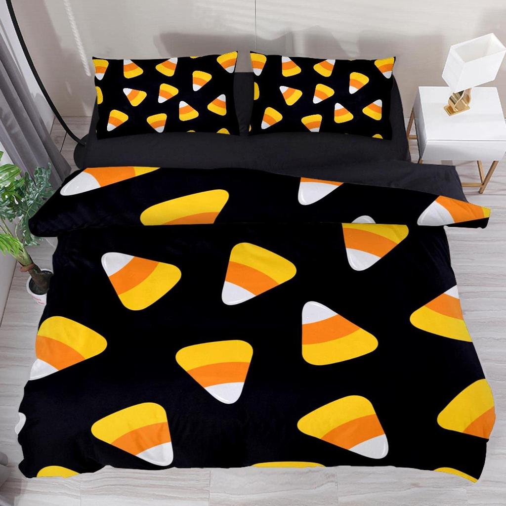 3D Corn Bedding Set 3pcs for Kids Boys Girls Watercolor Corn Pattern Printed Comforter Cover Botanical Polyester Duvet Cover Set