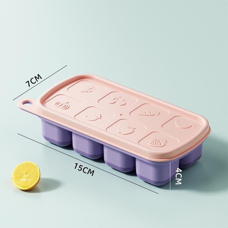 Silicone Baby Food Storage Tray: Portioning Cube Container for Purees and Meats