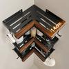 Black walnut bathroom storage rack storage rack perforated washbasin wall mounted tripod bathroom accessories corner shelf