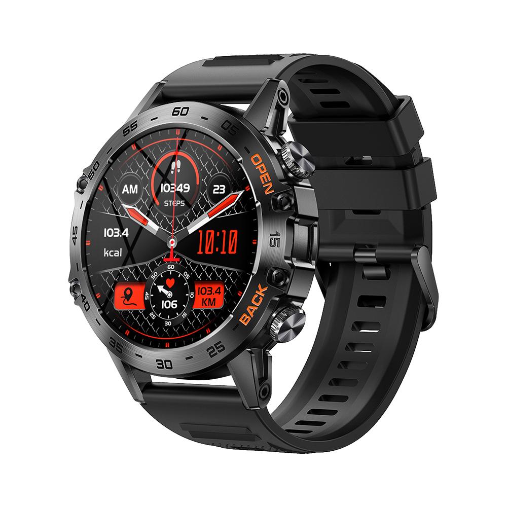 

K52 Smart Watch с BT Call для Android/iOS 1.39 Большой IPS-экран Smartwatch Heart Rate Sleep Ste orange Black