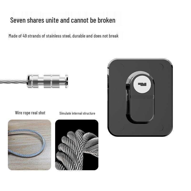 Childproof Window & Door Safety Lock - Keyed, Punch-Free, Universal Steel Cable Limiter