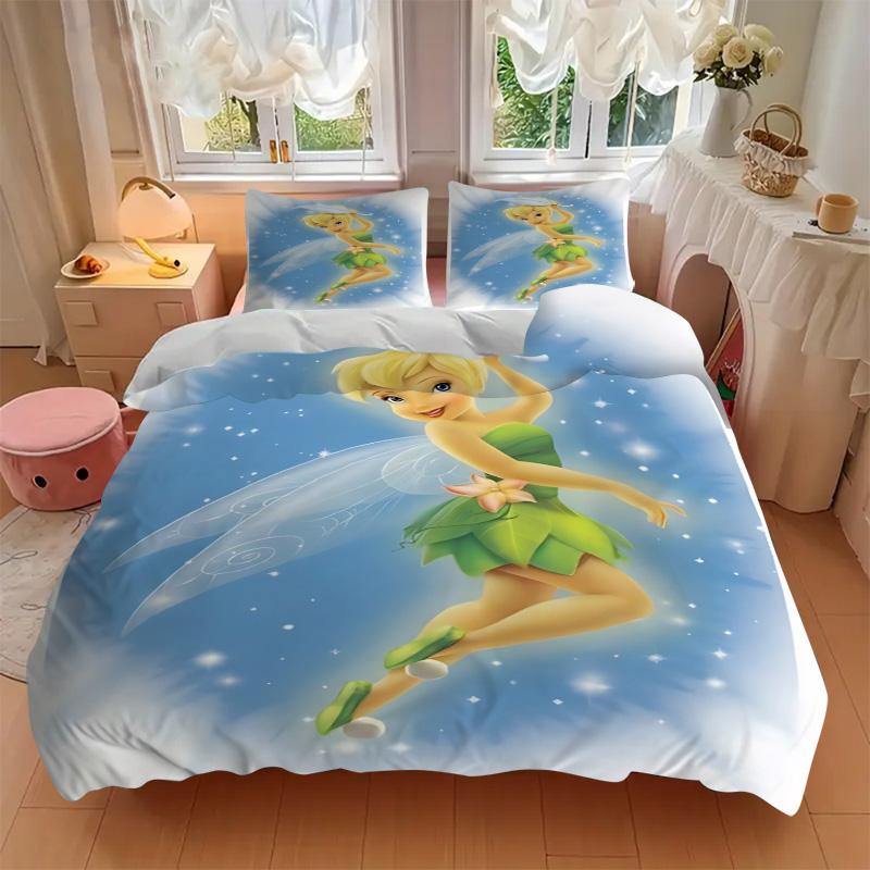 Tinkerbell'S Magical Flight Print 3Pcs Bedding Setduvet Cover With 2 Bedropillowcase Home Birthday Gift