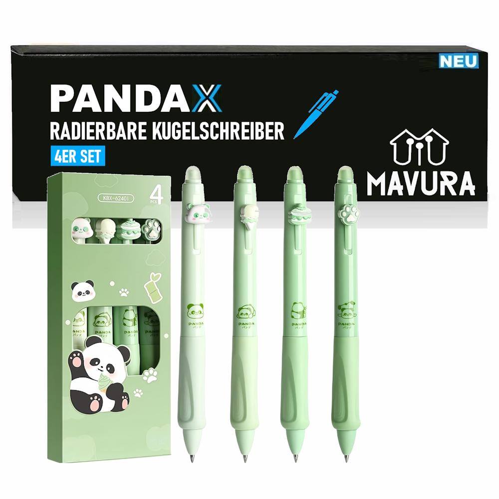 

PANDAX 4 кулькові ручки, що стираються, у вигляді милої панди, канцелярське приладдя