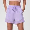 Sports Shorts Women's Summer Quick-Dry Casual Loose Quick Dry Training Middle Pants Fitness Wide Leg Fashion Tape Fashion