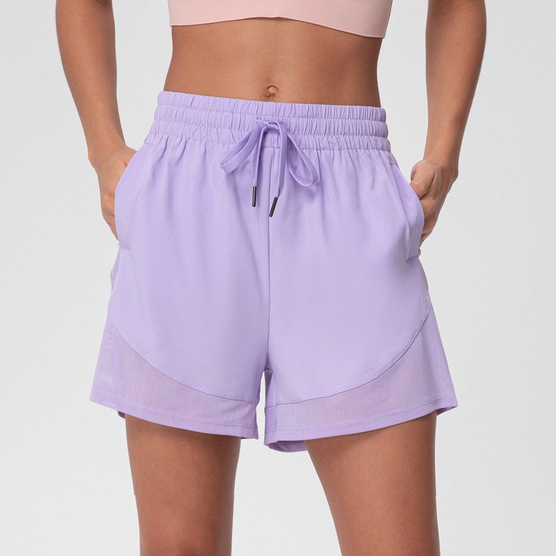 Sports Shorts Women's Summer Quick-Dry Casual Loose Quick Dry Training Middle Pants Fitness Wide Leg Fashion Tape Fashion