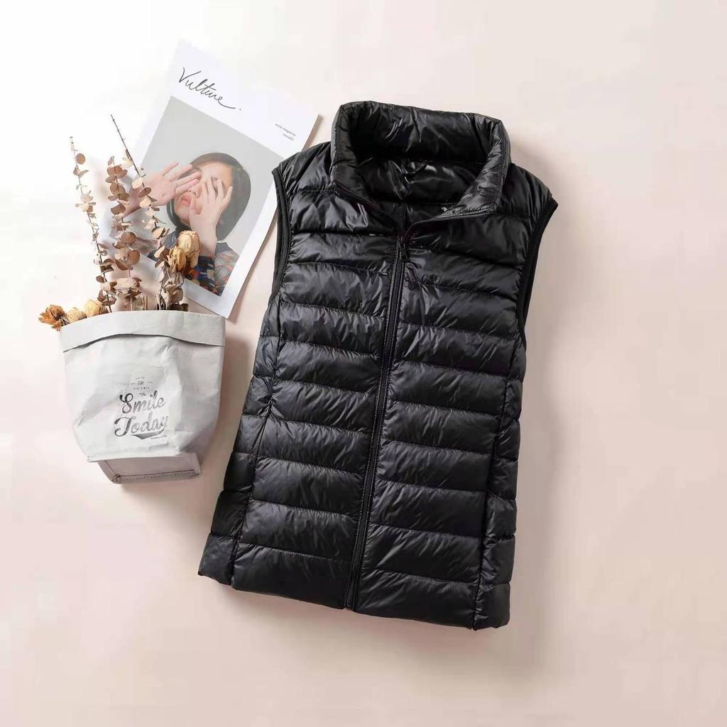 Ultralight Down Vest Women Sleeveless Jacket Female White Duck Down Waistcoat Female Warm Puffer Jacket Outwear M-8XL