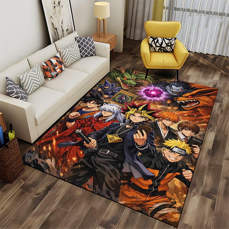 Anime Character Collage Carpet suitable as a non-slip mat for the living room or bedroom sofa