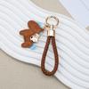 Creative Now Money Keychain Leather Braided Rope Fashion Cartoon Car Keychain Bag Cute Pony Pendant