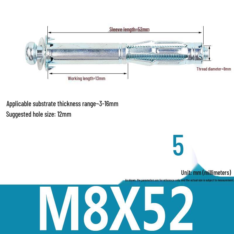 Plastic Petal Nut Expansion Screw for Hollow Sheet Metal - Fixed Lantern Rivet Expansion Bolt