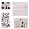 DIY Writing Lace Lines Clear Stamps for Card Making Decoration Scrapbooking Rubber Seal Stamps for Photo Card Album Crafting