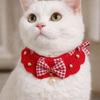 Festive Gifts Cartoon Chinese Style Pet Scarf Handmade Red Cat Knitted Scarf Funny Adjustable New Year Dog Costume Pet Costume