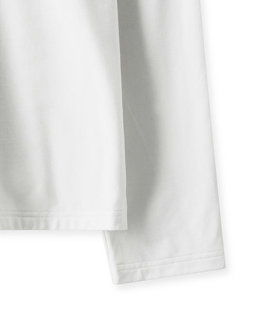 NOIRER Brushed U-Neck T-Shirt (White)
