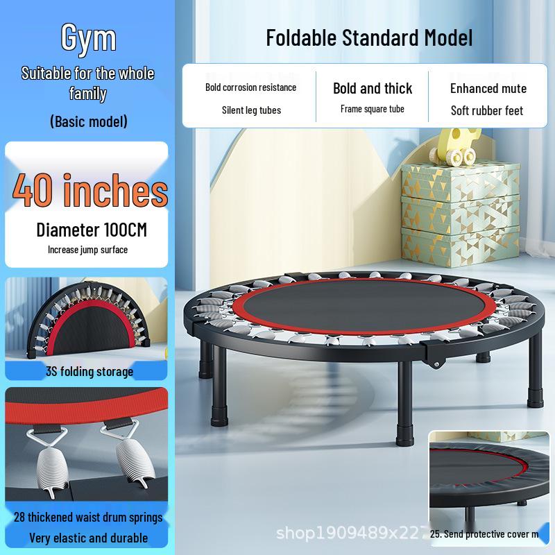 Binnenshuis Fitness Trampoline voor Kinderen & Volwassenen - Springbed met Veren