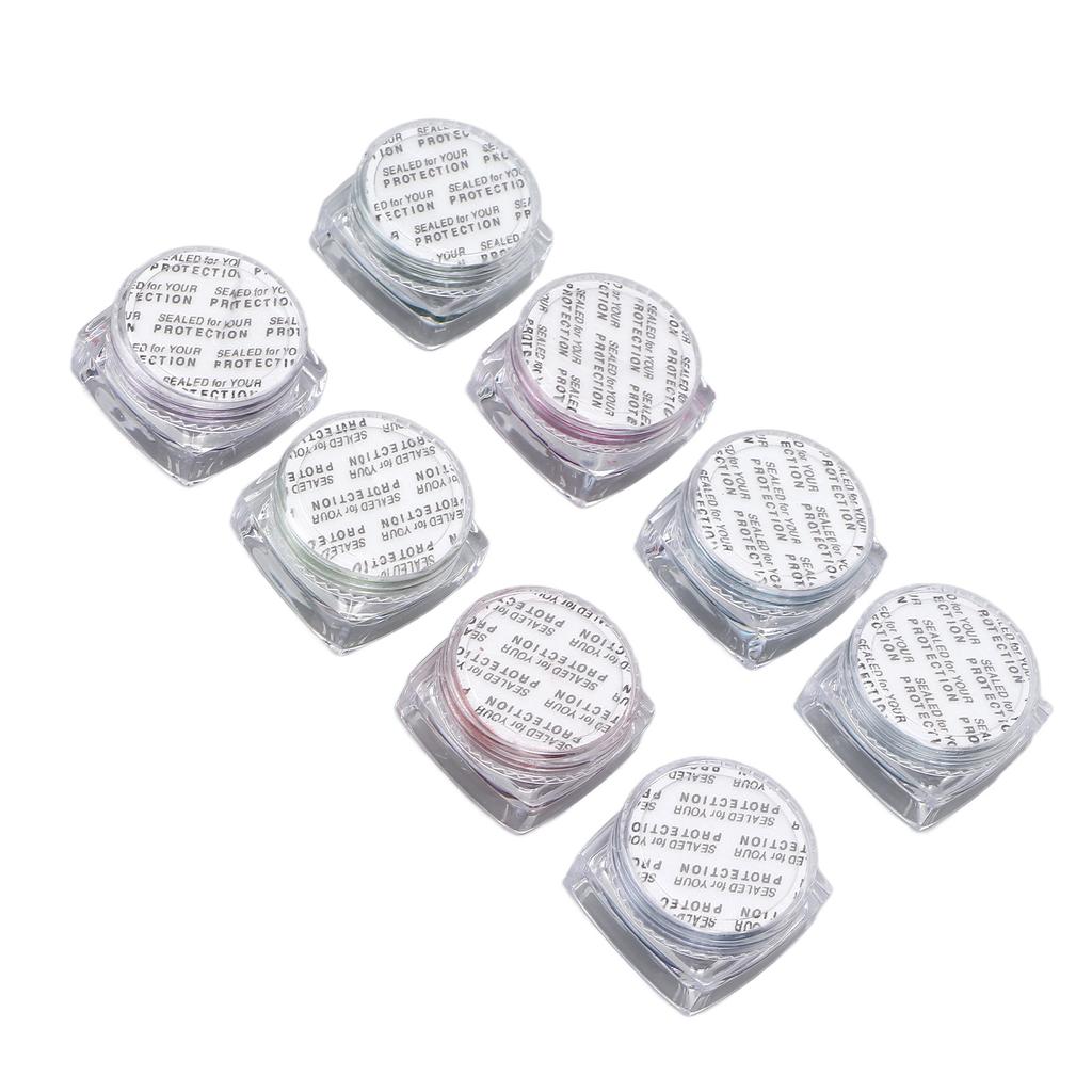 8 Colors Nail Powder Shiny Nail Art Powder Decorative Manicure Tool For Home Nail Salon