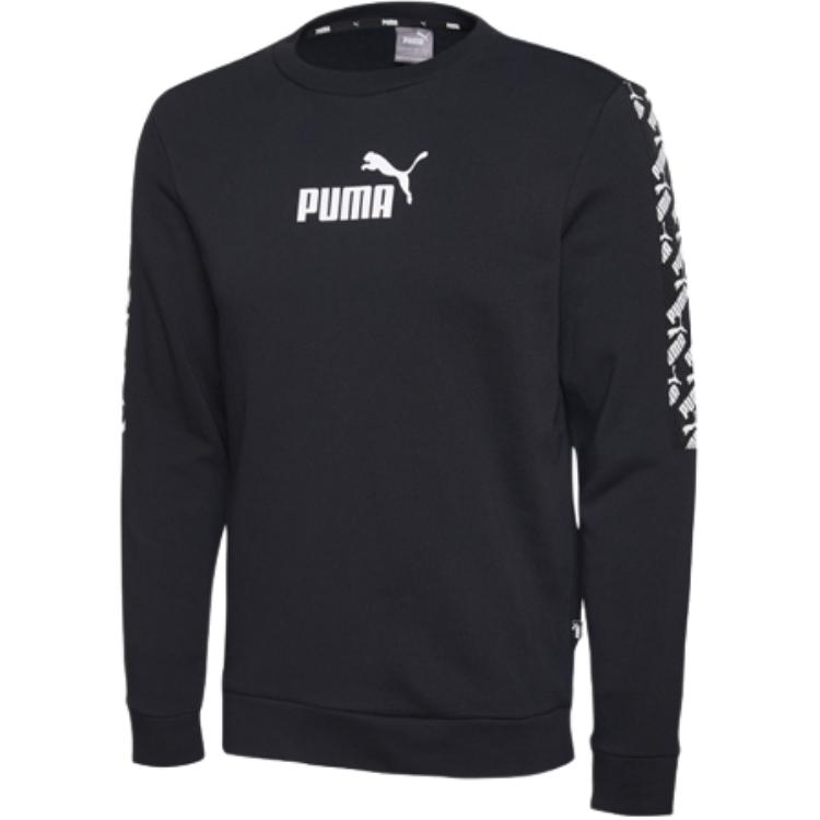 PUMA Sweatshirts Men s Black Crew Neck Moderate Regular 584096-01 S