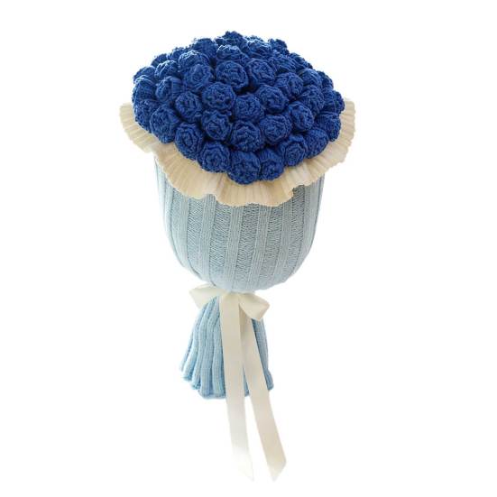 

Декоративная вязаная подушка-плед «Букет роз» для дивана, кровати, подарок на День святого Валентина, День матери, Рождество S