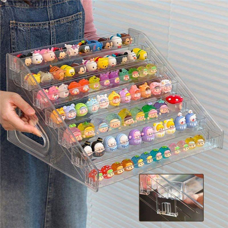 A84E-For Perfume, , Cupcakes& More Compatible 7-Tier Display Stand With Fences For Home Storage