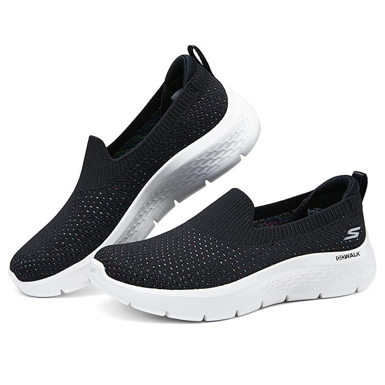 Skechers Go Walk Flex Mesh Fabric Daily Comfort Durable Lightweight Low Top Lifestyle Casual Shoes Women sneaker Black White 124826-BKMT