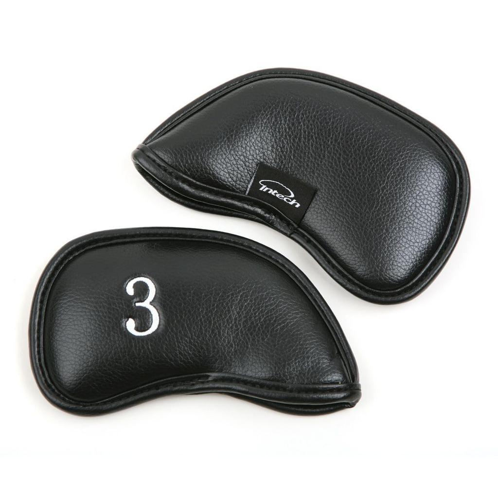 Intech 12-Piece Thick Synthetic Leather Golf Iron Headcover Set for All Brands (TaylorMade, Callaway, Ping, Titleist, Cobra, and More)