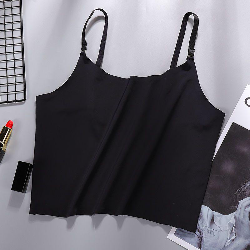 

Ice Silk Strapless Backless Camisole - Korean Style Student Top 2XL (up to 72.5 kg)