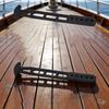 Boat Ladder Hold Down Strap, Black Rubber 5 Hole Replacement Strap for Marine Telescopic Ladder Storage and Securing
