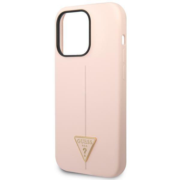 Guess Guhcp14Xsltgp Iphone 14 Pro Max 6,7 Różowy/Pink Hardcase Silicone Triangle