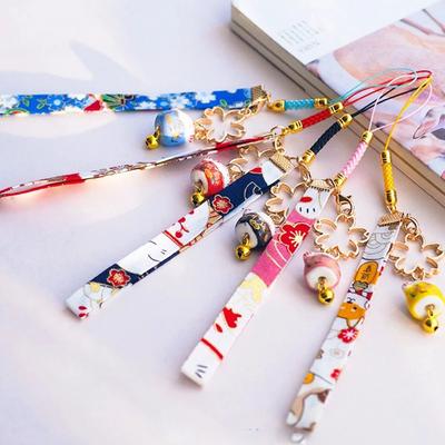 Tecido Zinco Liga de Zinco Bolsa Infantil Pingente Estilo Japonês Pingente Gato da Sorte Chaveiro Feminino Chaveiro de Carro