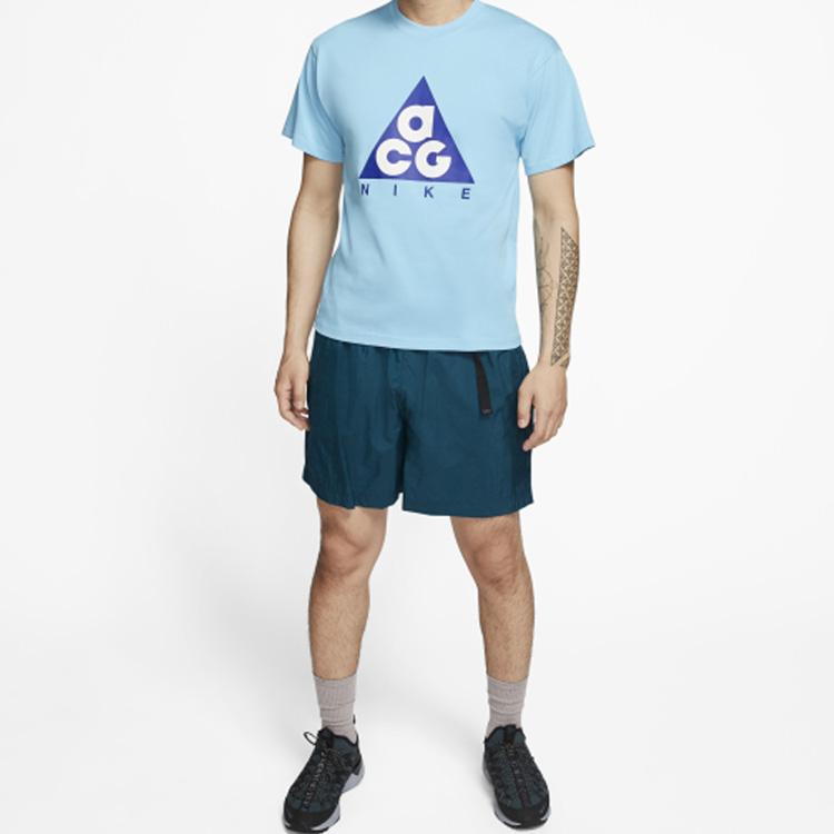 Nike Nrg Acg SS20 Logo Print Short Sleeve T-Shirt Men Tops Sky-Blue CV1533-450