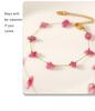 Bohemian Pink Stone Luxury Choker & Bracelet Set for Women