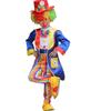 Kids Halloween Clown Costume Striped Jumpsuit Coat Top Hat Bowtie Carnival Performance Outfit