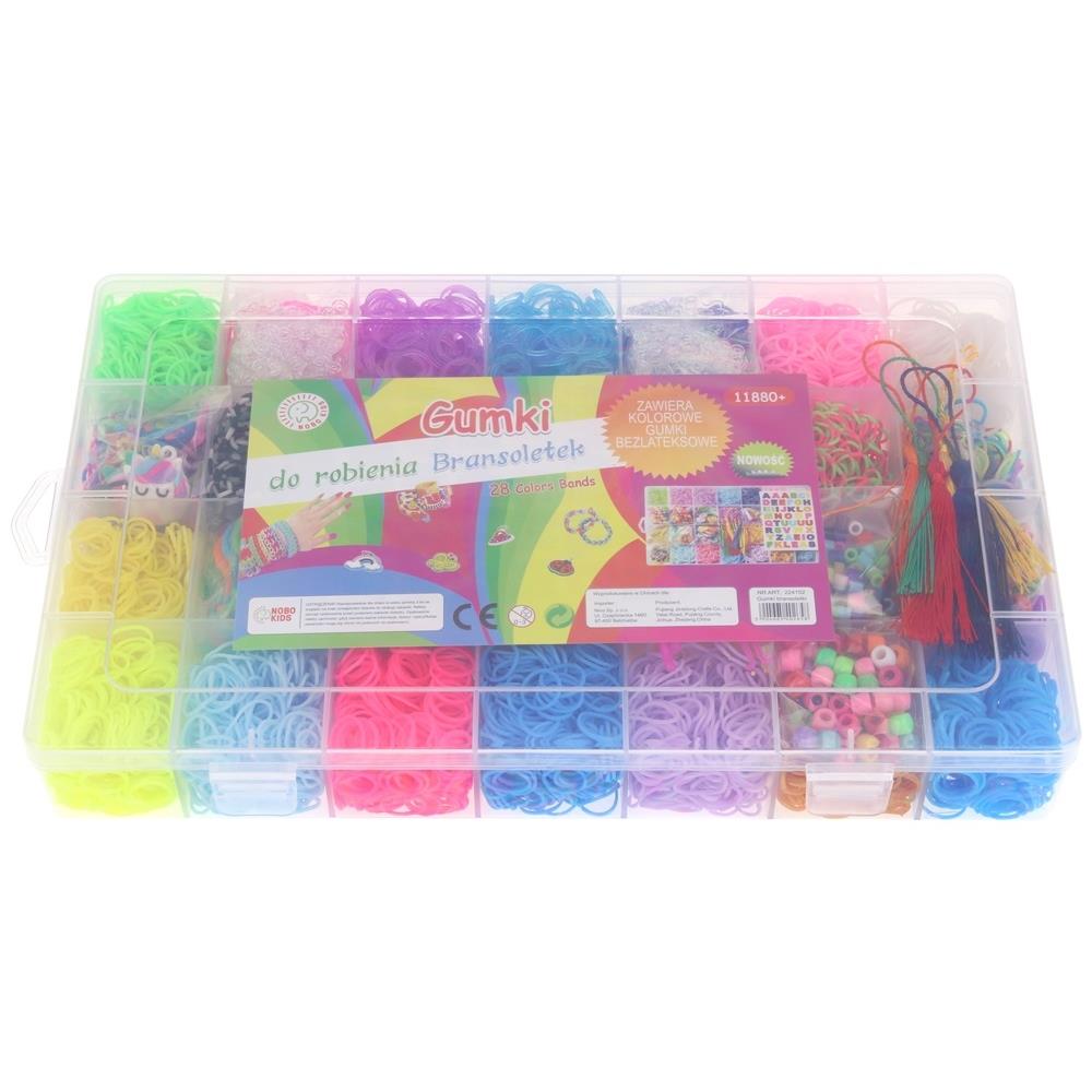 Elastische Bänder zum Herstellen von Armbändern Loom Bands Loom Zubehör 11880 Stück