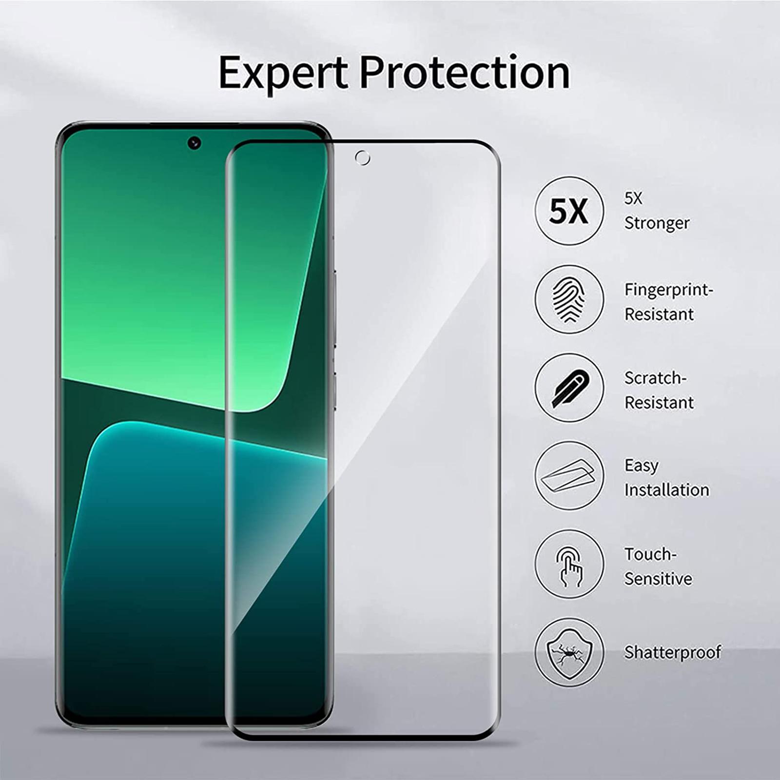 

For Xiaomi 13 Pro 5G Full Screen Protector 3D Curved Side Glue Anti-explosion Anti-glare Tempered Glass Film Type A