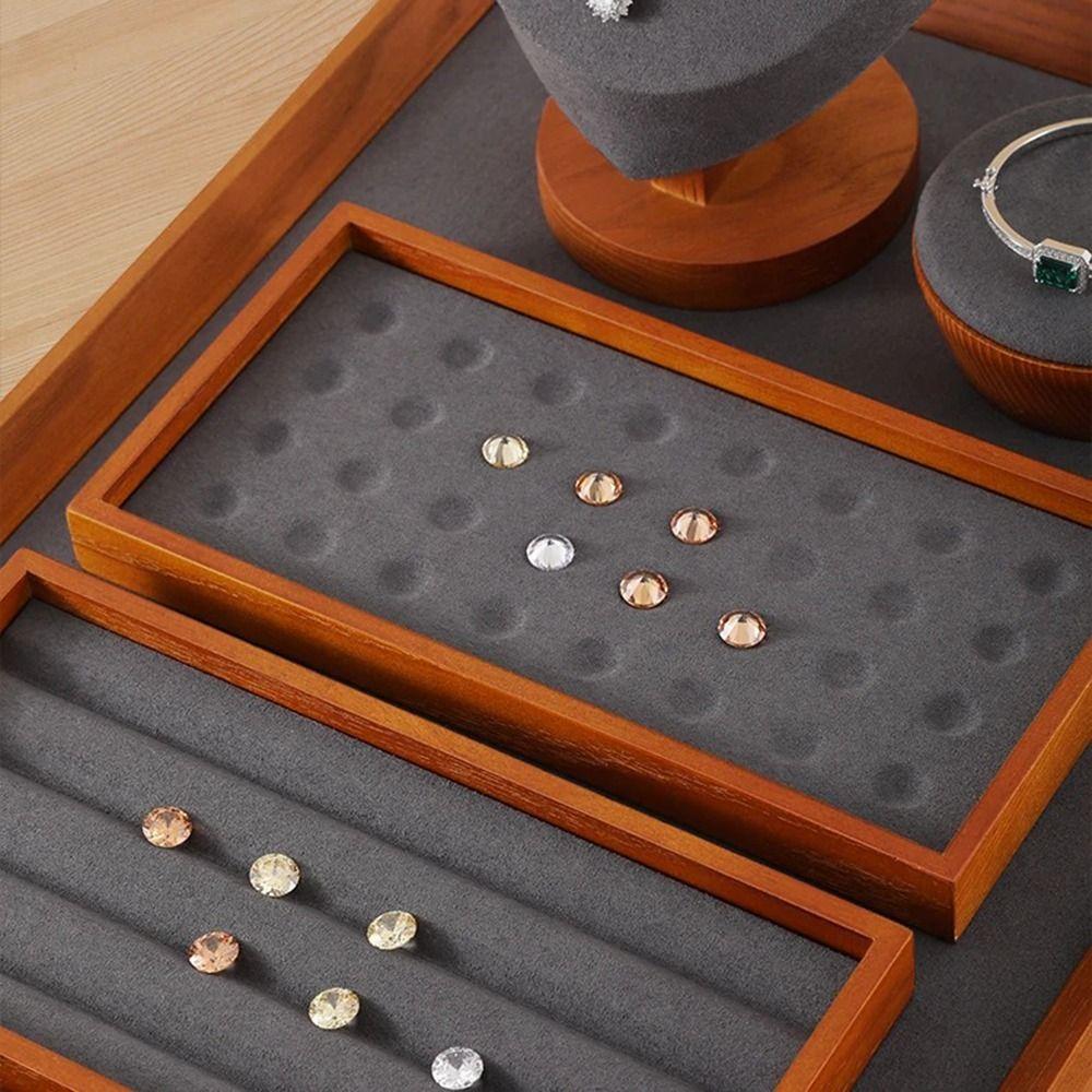 Microfiber Valet Flat Jewelry Tray Stackable Beads Storage Board Jewelry Display Props  Beads