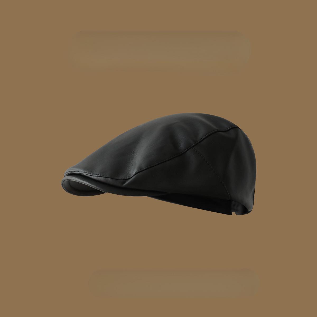 

Японська Ретро Кепка Газети з ПУ Шкіри - Однотонна Кавового Кольору Качиний Дзьоб для Чоловіків та Жінок One Size (55-59cm) Adjustable