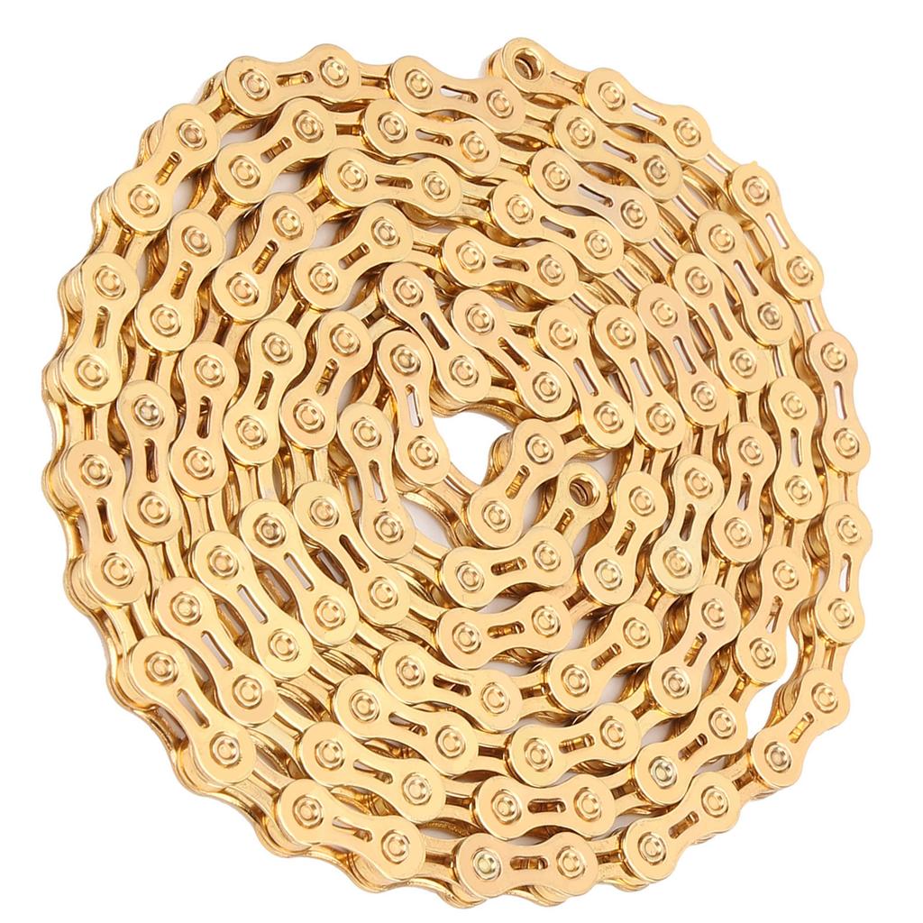 VG Sports Mountain Bike 9 Speed Chain 116 Links 1 2inx11 128in Bicycle Chain Gold