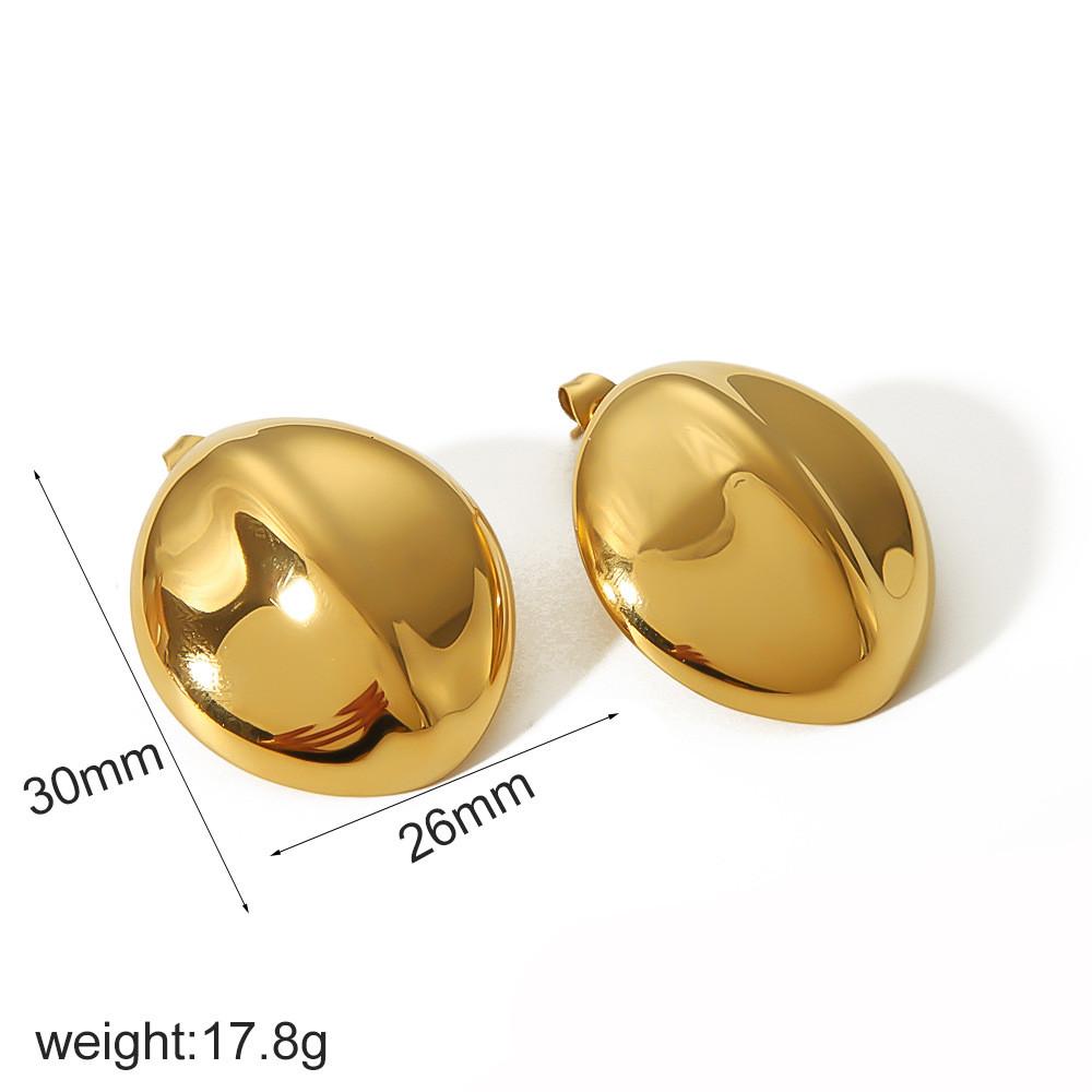 

Ocean Elements Shell Earrings Stainless Steel Geometric Design Gift For Women Gold C