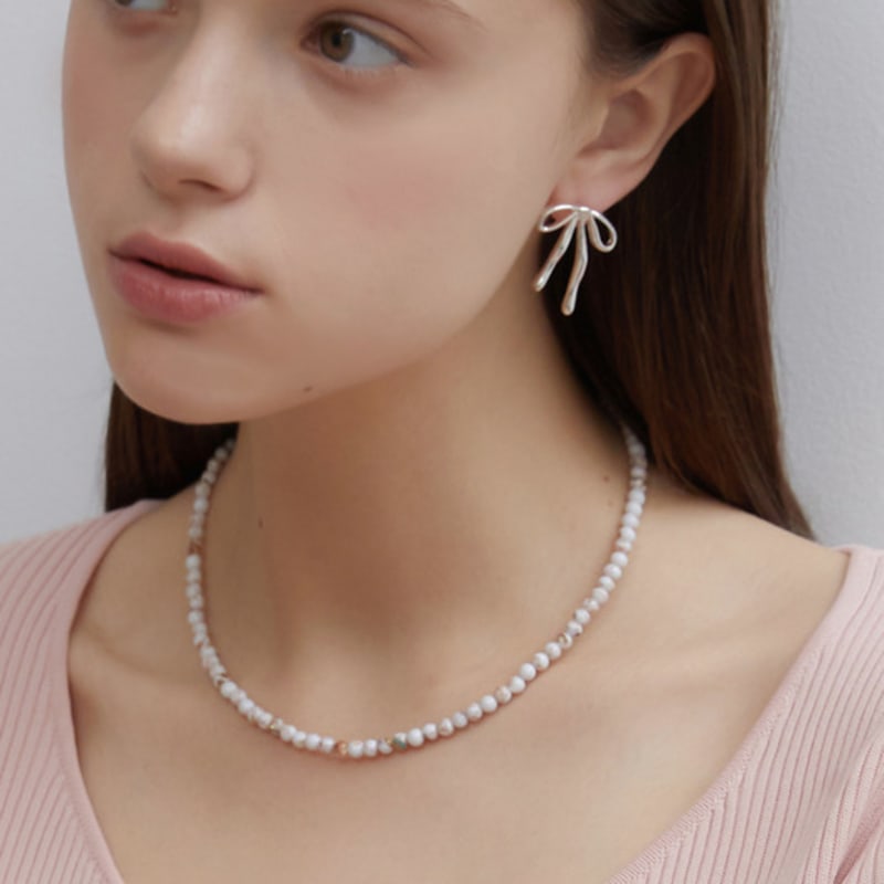 

Primaute Marbling gemstone necklace ONE(PRN295)