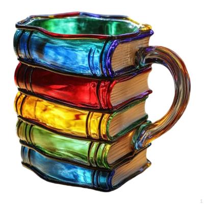 Buchstapel Kaffeetasse, Bemalte Tasse, Kreativer Multifunktionaler Liebhaber;s