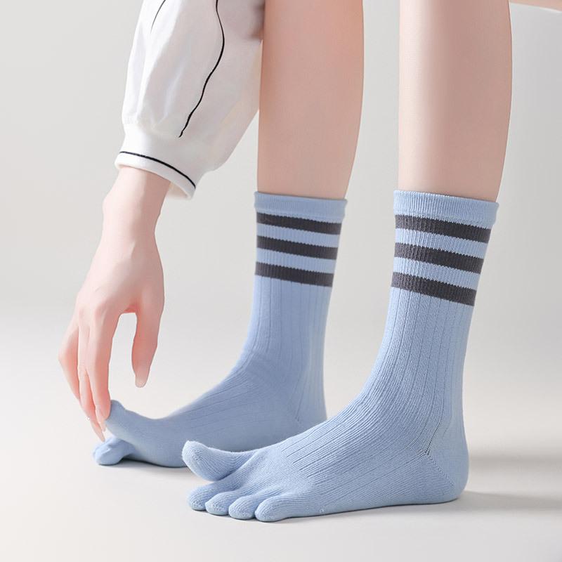 Yoga Five-Finger Socks Children'S Medium Tube Split-Toe Socks Boneless Breathable Comfortable Pilates Women'S Socks Fitness Sports Socks Stockings