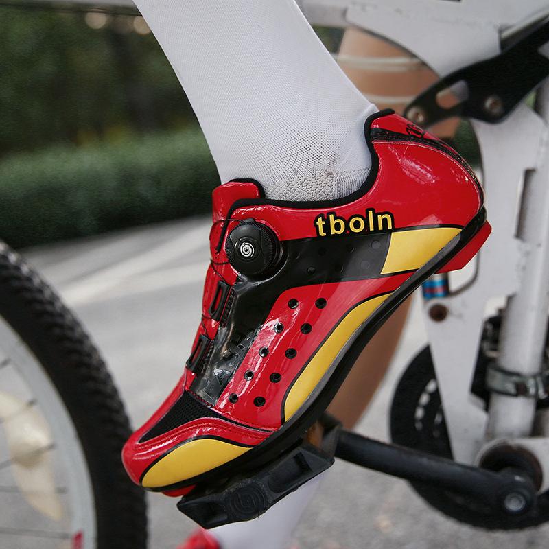 Cycling shoes New bicycle shoes Men's and women's mountain bike lock shoes Hard sole pull road bike lock pedal lock shoes