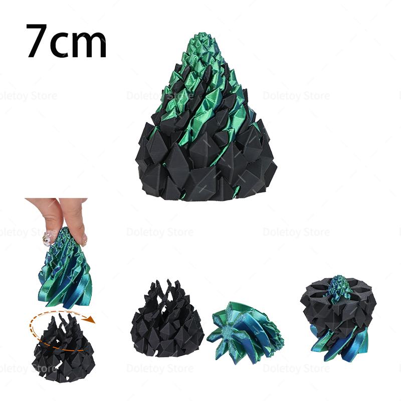 3D Printed Impossible Stone Passthrough Plaything Helix Spinning Pressure Reducing Plaything Pass Through Pyramid Vortex Thread Illusion Plaything