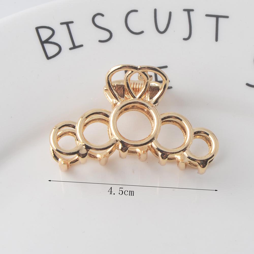 INS Minimalist Metal Claw Hairpin: Small & Medium Retro Hair Clip for European & American Styles, Korean Headwear