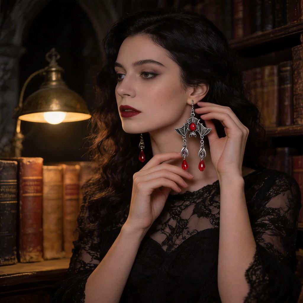 Gotische Fledermaus Wassertropfen Legierung Ohrringe Mit Geometrischem Design Und Französischem Vintage Stil Für Frauen