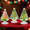 Tabletop Christmas Tree Figurines 2D Acrylic 3 Pieces Collectible Sculpture Christmas Tree Desk Ornament For Party Tabletop